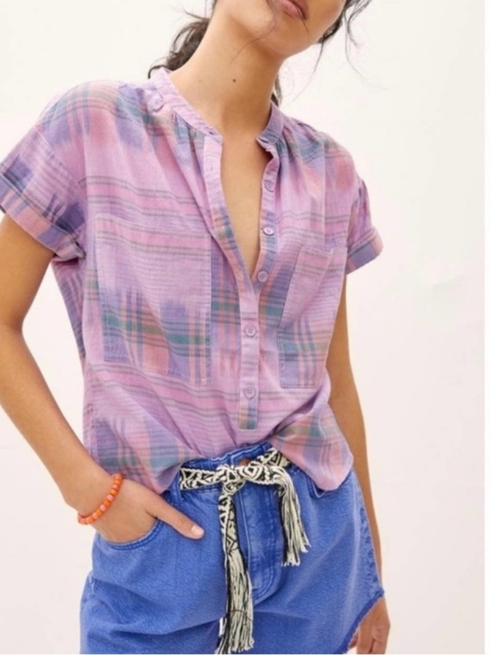 Anthropologie | EUC - Pilcro Hannah Surf Blouse - Size Medium